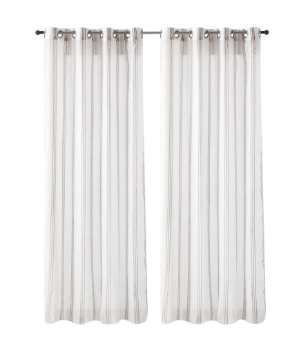 Cortina con ojales rayas 145x300 cm